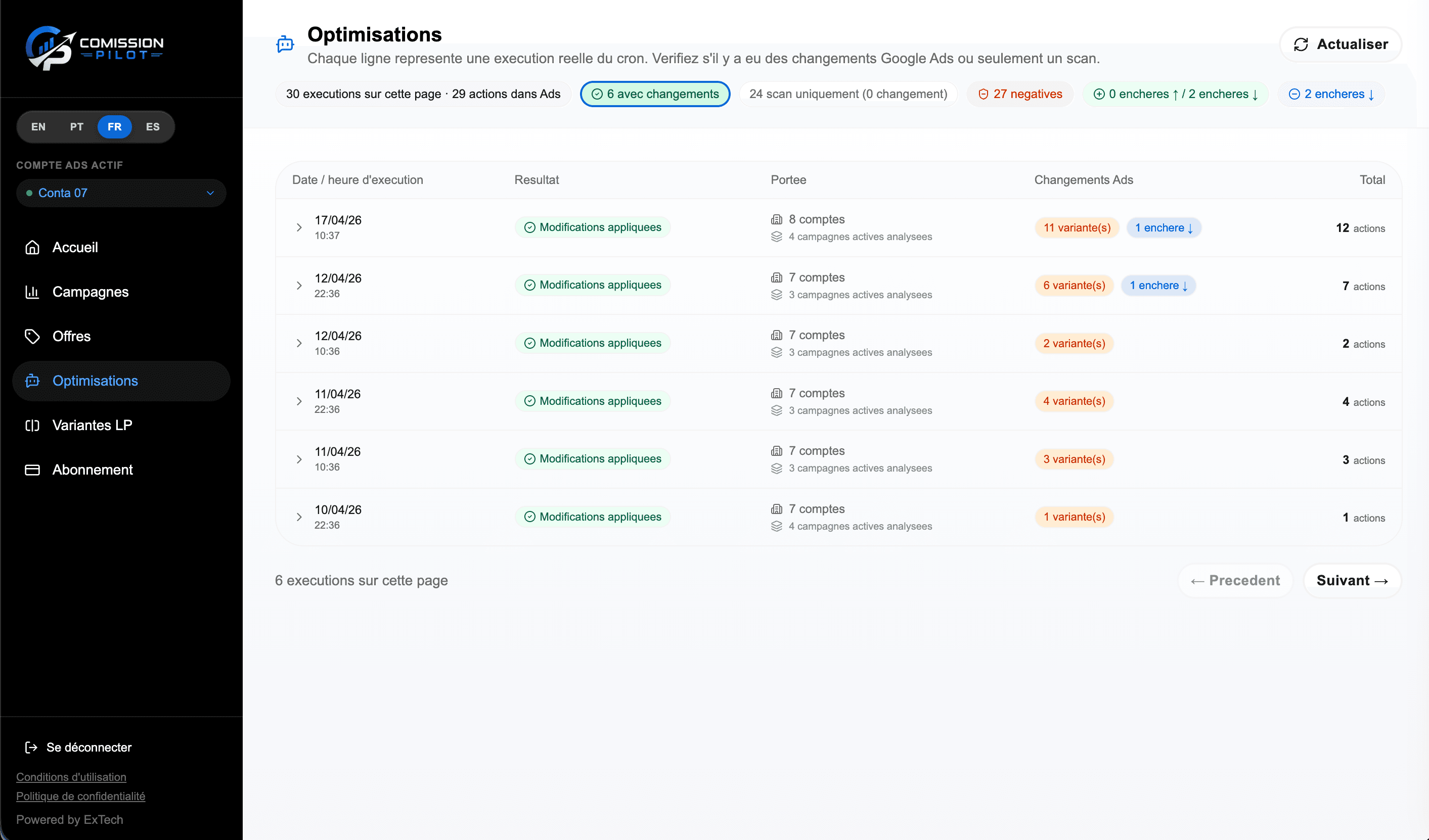 Optimization section